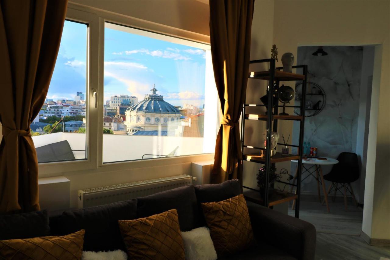 Athenee Palace Apartment - Panoramic View Terrace & Balcony - Free Minibar Bucureşti Exterior foto